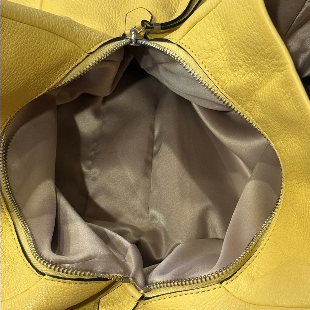 Coach Vintage Madison Phoebe Butter Yellow Leather Shoulder Tote Bag Boho